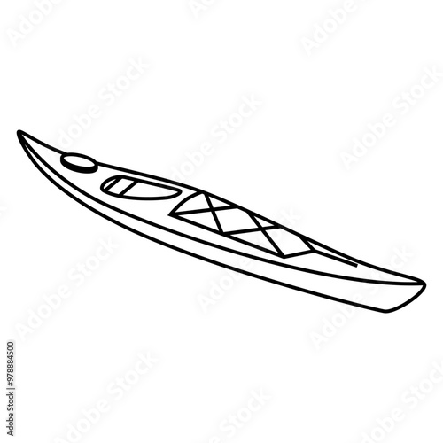 Kayak icon vector. Kayak illustration sign. Rowing symbol or logo.