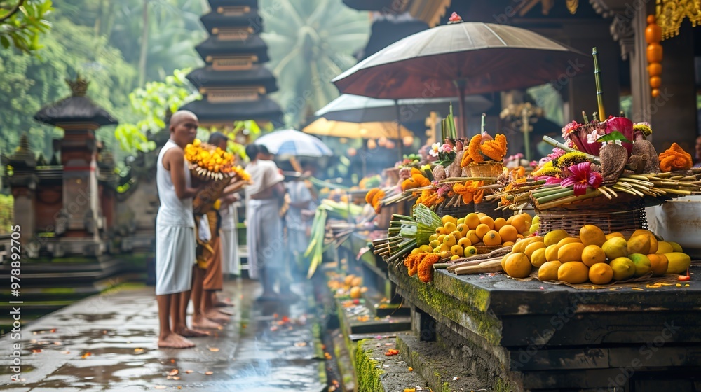 Obraz premium Balinese ceremony wallpaper