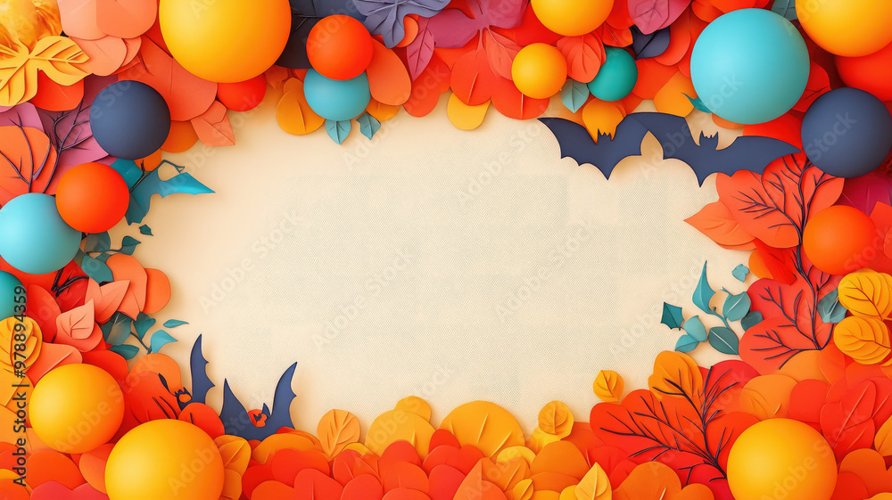 balloons, pumpkins, bats on blank wall background, empty space in the middle, halloween, holiday decor, decorative ornaments, celebration, wallpaper, postcard, interior design, autumn, october 31 balloons, pumpkins, bats on blank wall background, empty space in the middle, halloween, holiday decor, decorative ornaments, celebration, wallpaper, postcard, interior design, autumn, october 31