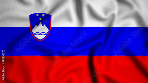 Free Download Slovenia flag waving in the wind background illustration, silk - GFXLoad