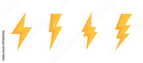 Lighting set icons. Flat style. Vector icons.