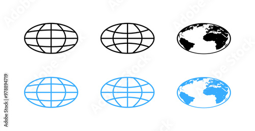 Internet set icons. Linear and flat style. Vector icons.