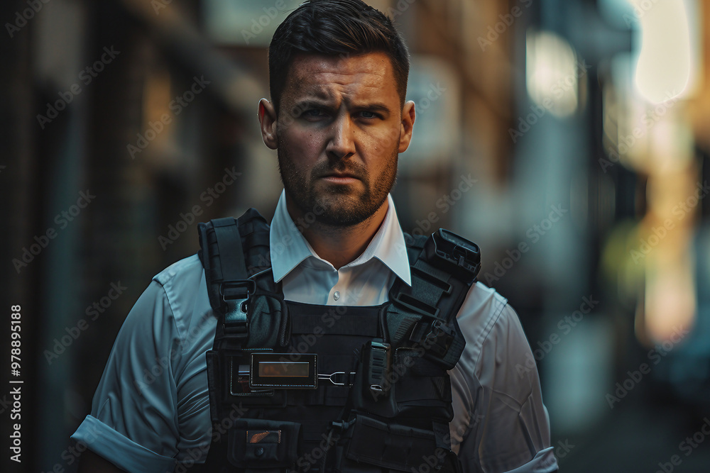 Fototapeta premium Professional guards in suits and sunglass generative AI concept