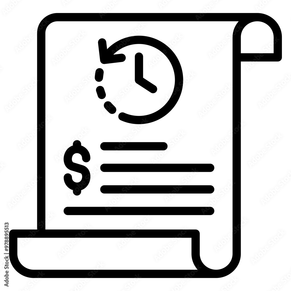 Transaction History Icon For Design Element Transaction History Icon For Design Element