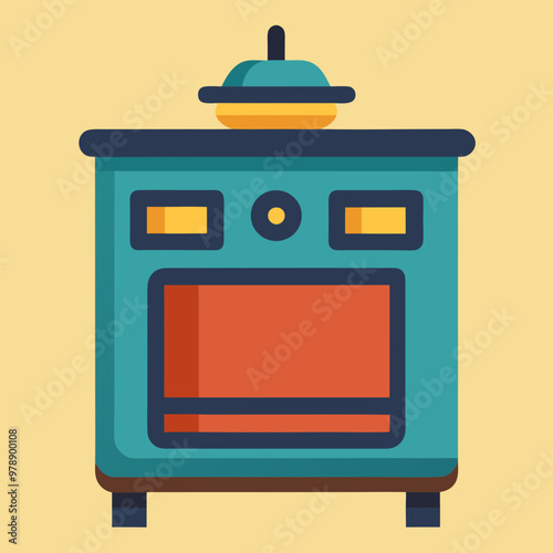 oven stove vector illustration
