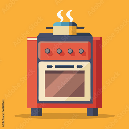 oven stove vector illustration
