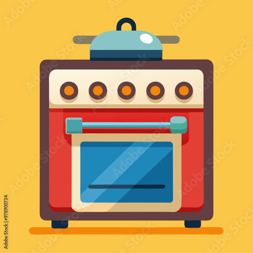 oven stove vector illustration