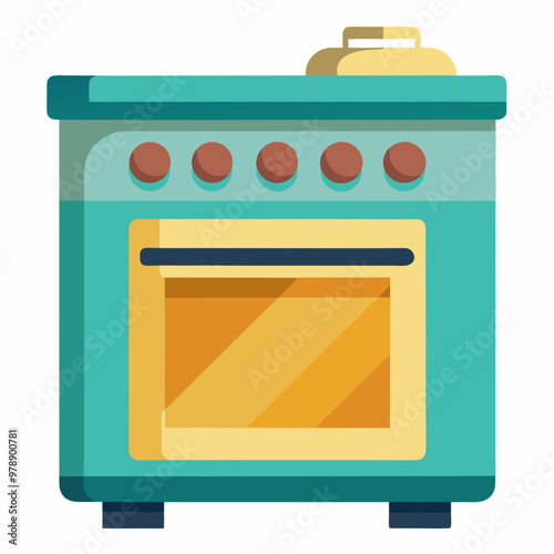 oven stove vector illustration