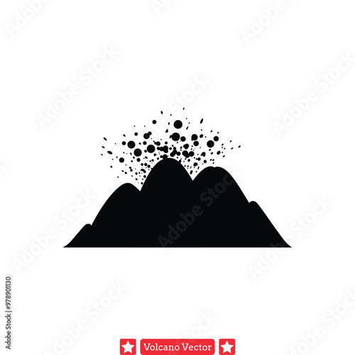 Majestic Volcano Eruptions  Dynamic Silhouette Collection for Designers