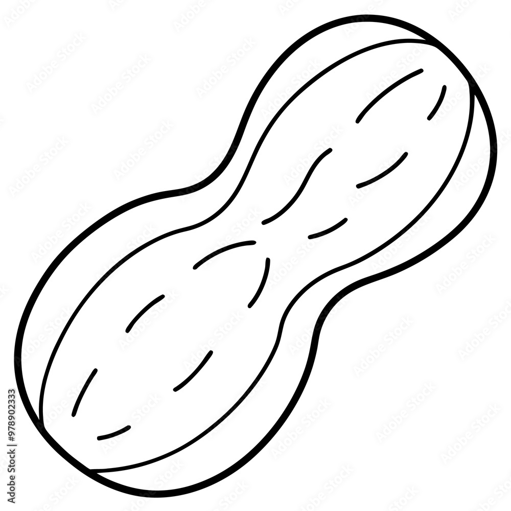 peanut outline coloring book page line art drawing peanut outline coloring book page line art drawing