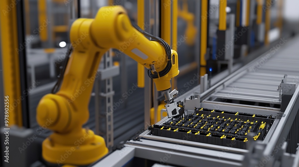 Fototapeta premium A tech-driven production line, featuring the latest in automation and innovation