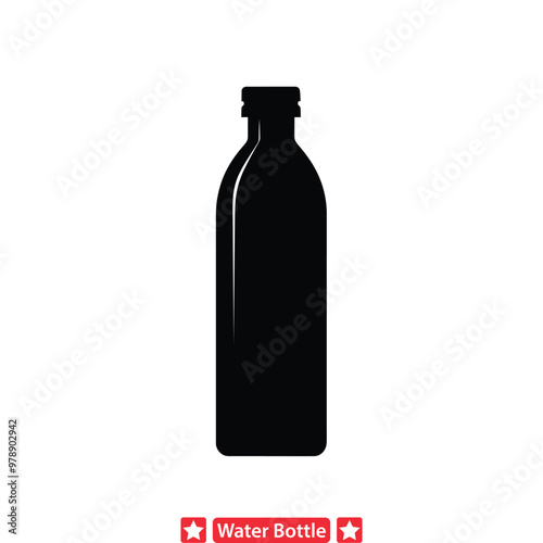 Quench Your Thirst Sleek and Stylish Water Bottle Silhouettes for Modern Designs