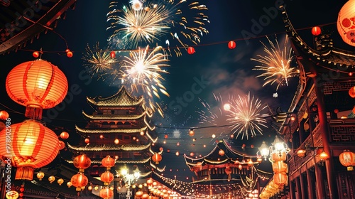 Chinese new year fireworks