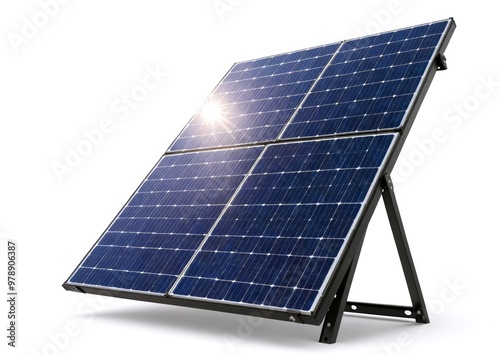 solar panel on white background