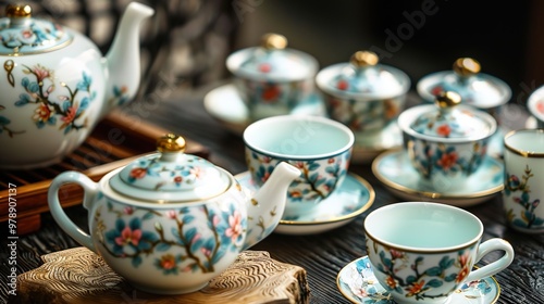 Chinese tea set wallpaper