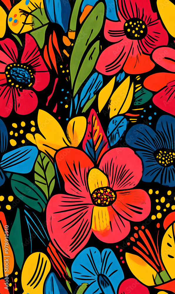 floral and leaf seamless patterns in doodle-style tile designs with graphic format. floral and leaf seamless patterns in doodle-style tile designs with graphic format.