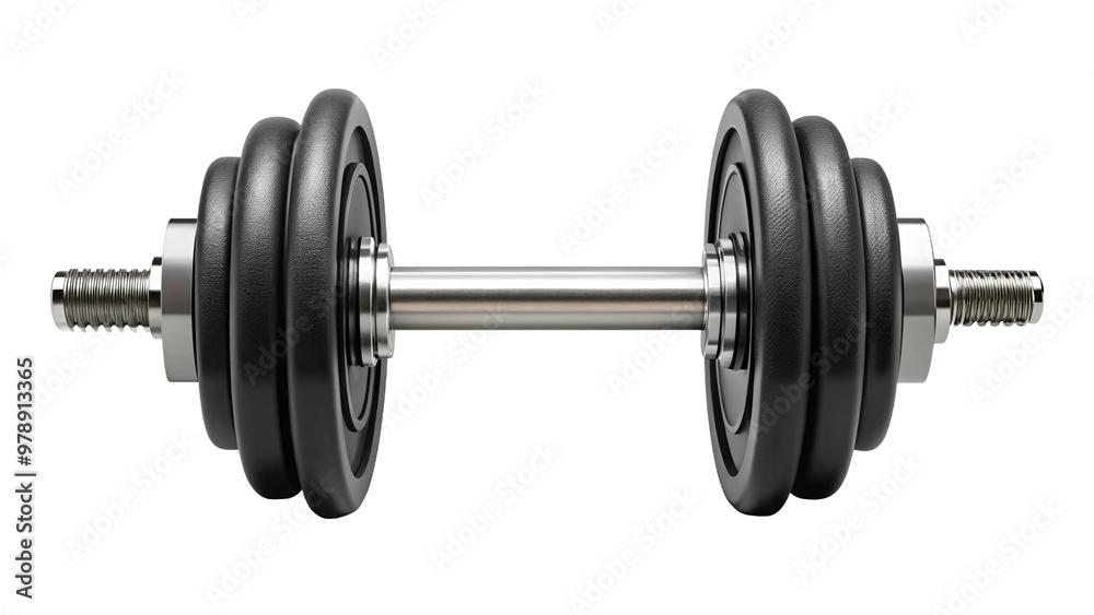 Illustration of Black Dumbbell on a Transparent Background Illustration of Black Dumbbell on a Transparent Background