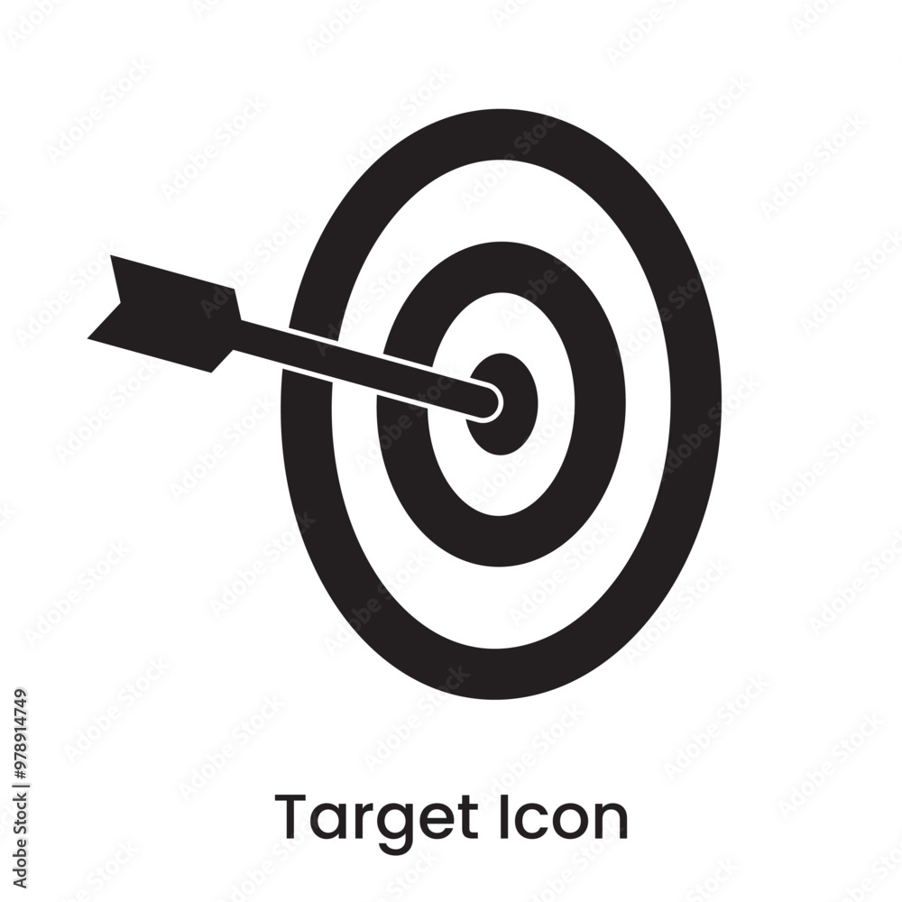 Target icon with arrow. Target icon vector illustration. Set of Aim, Goal icon vector, silhouette. Target icon with arrow. Target icon vector illustration. Set of Aim, Goal icon vector, silhouette.