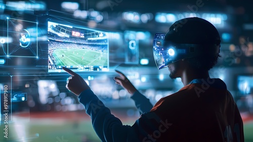Experience the Game Like Never Before: A Sports Fan Engaged with Holographic Technology and Virtual Interaction