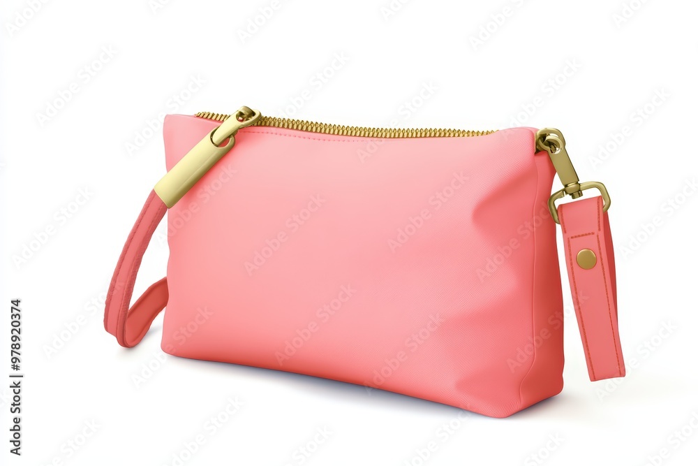 Timeless Elegance - Small Leather Handbag on White Background. Beautiful simple AI generated image Timeless Elegance - Small Leather Handbag on White Background. Beautiful simple AI generated image