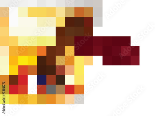 Vector illustration of veena instrument, books and other elements on mandala decorated background for Vasant Panchami celebration.