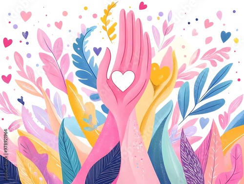 Vibrant Floral Advocacy for Breast Cancer Awareness: A Heartfelt of Support and Empowerment