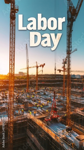 Labor Day Reflections: Celebrating Hard Work and Hope atSunset Construction Site photo