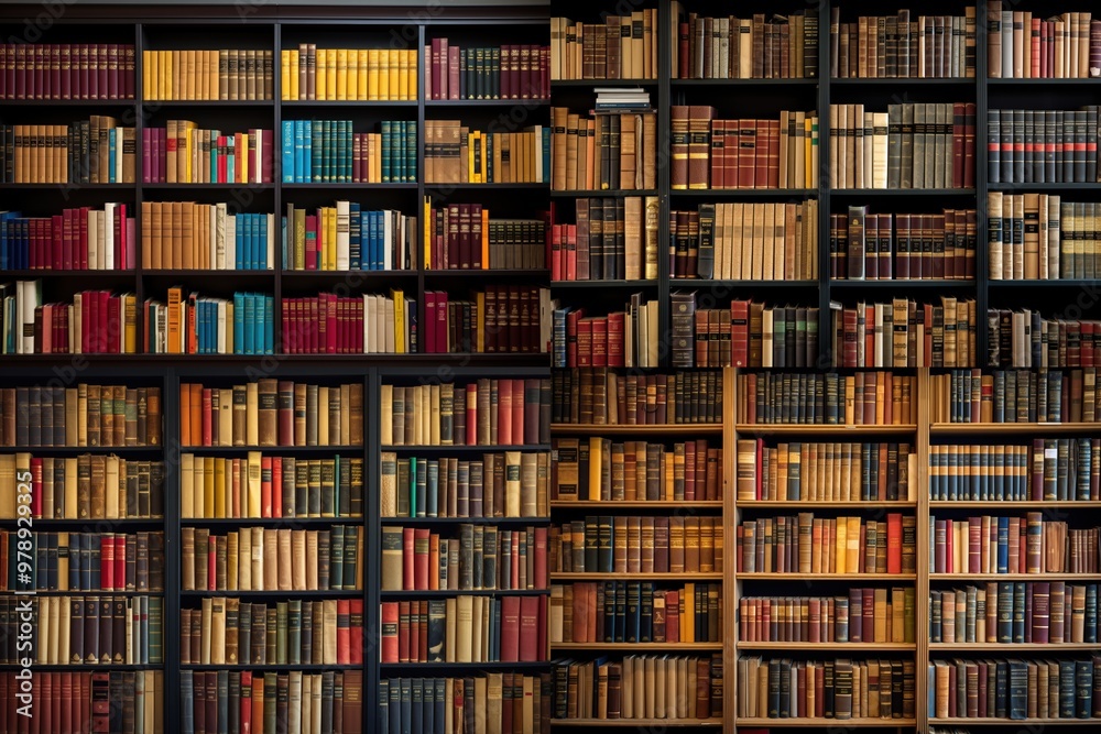 Full-frame view of a classic library filled with colorful books, symbolizing knowledge and timeless wisdom Full-frame view of a classic library filled with colorful books, symbolizing knowledge and timeless wisdom