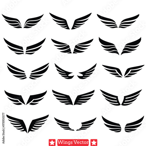 Heavenly Haven  Versatile Wings Vector Set for All Projects