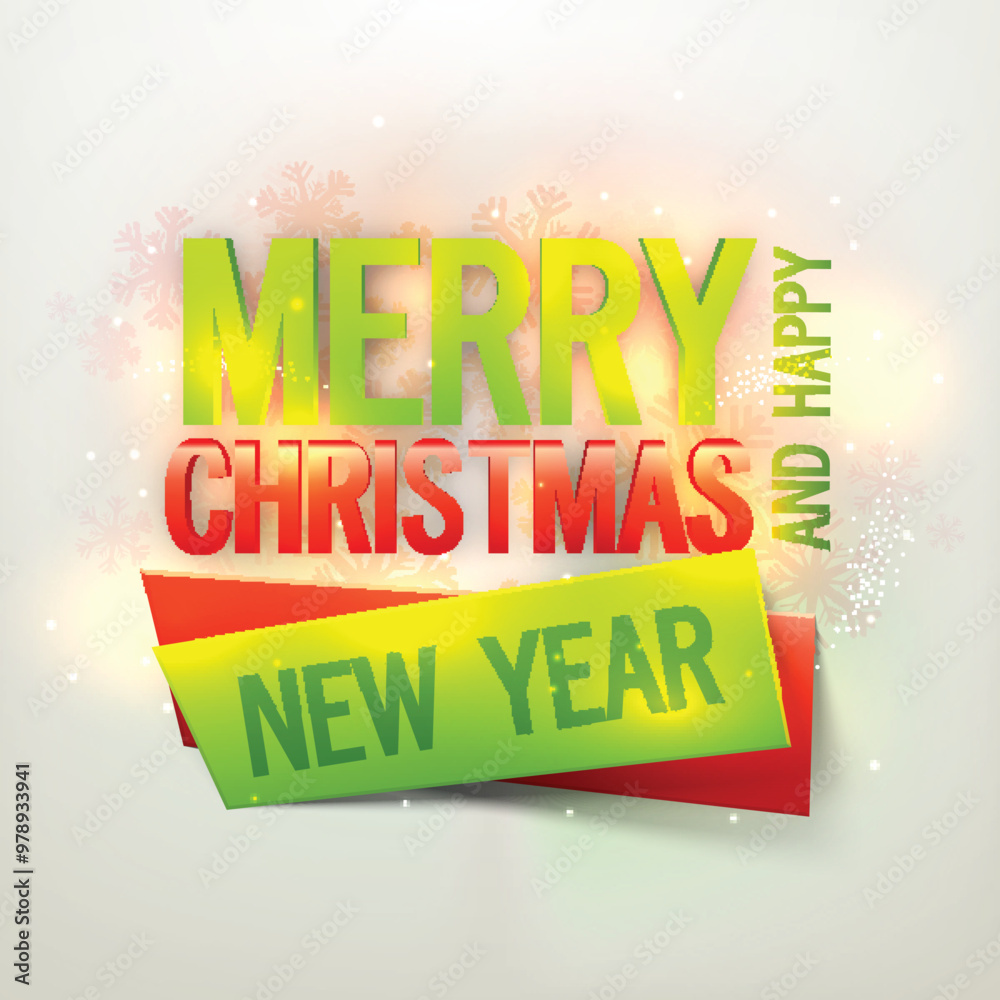 Obraz premium Greeting Card for Christmas and New Year.