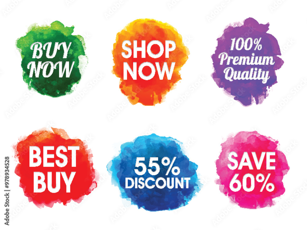 Sale and Discount typographic set. Sale and Discount typographic set.