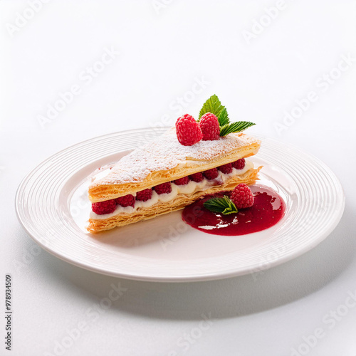 gâteau, mille feuilles dessert, aliment, framboise, bonbon, fruit, fraise, crème, pâtisserie, assiette, baie, rouge, cheesecake, blanc, petit déjeuner, tarte, bon vivant, délicieux, couper, , gateau, 