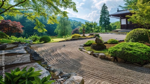 Japanese garden wallpaper