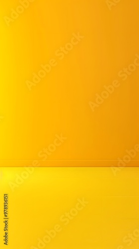 A vibrant yellow background with a seamless floor, ideal for presentations or creative projects.