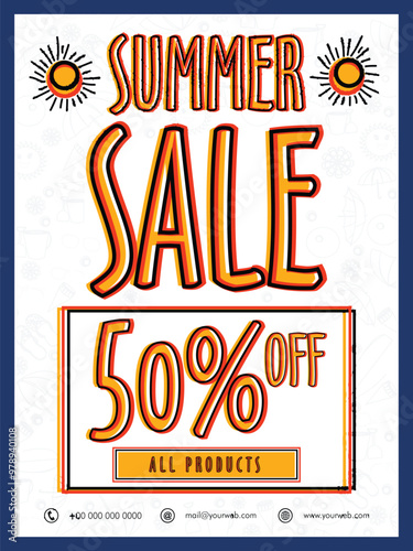 Summer Sale Flyer, Poster or Banner design.