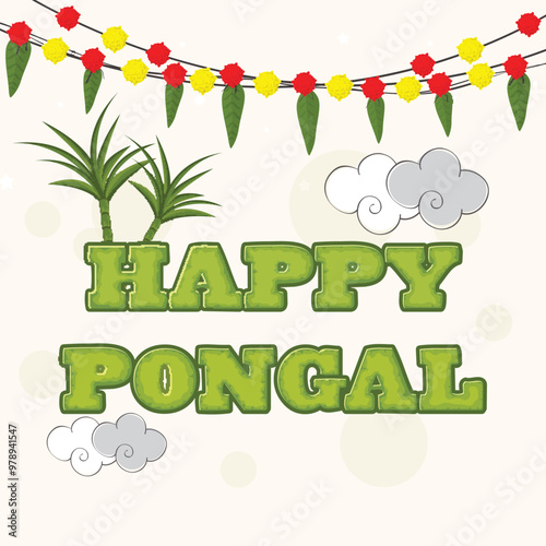 Celebration of South Indian festival, Happy Pongal.