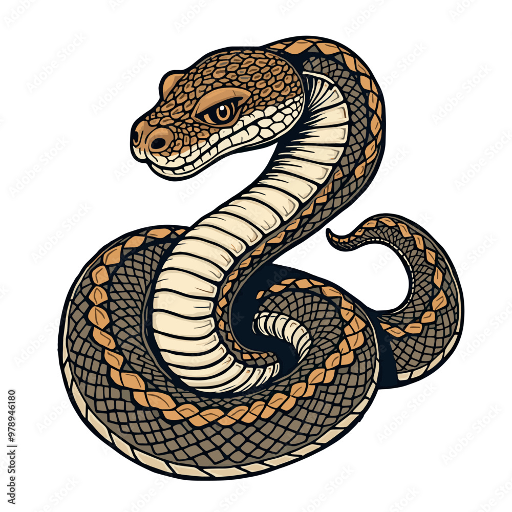 Fototapeta premium Vector t-shirt tatoo design Snake