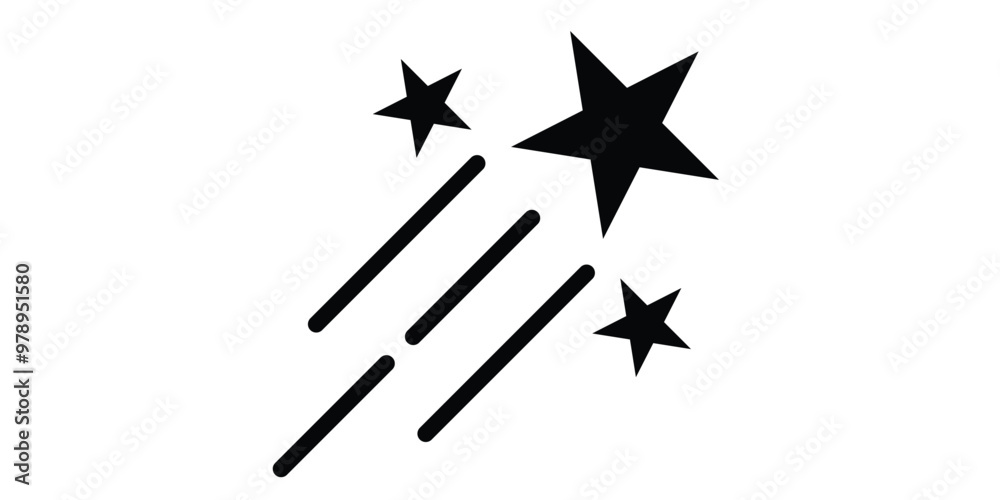 Shooting stars Vector Icon Design Illustration Shooting stars Vector Icon Design Illustration