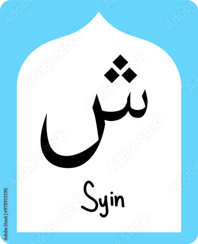 Printable Hijaiyah letter Flash card