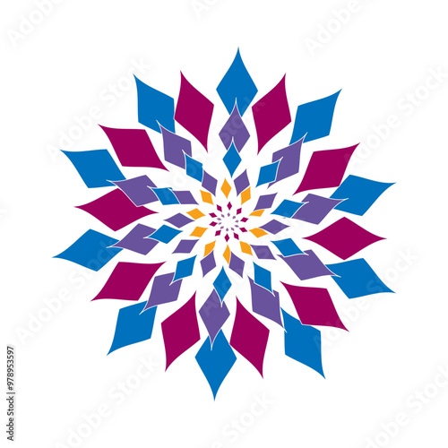 Illustration of multicolored flame pattern