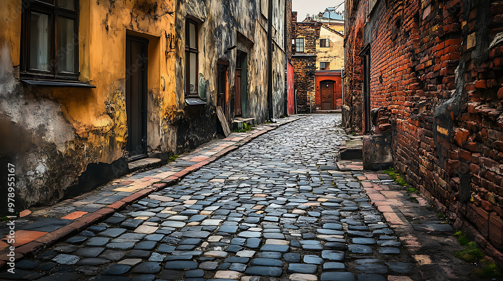 Fototapeta premium Old city of street