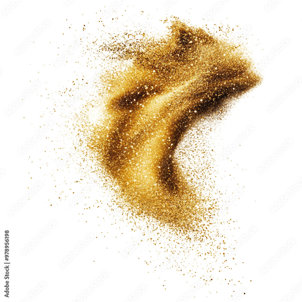 custom made wallpaper toronto digitalGold Sand Powder With Glitter Particles  Isolated Transparent, Generative AI
