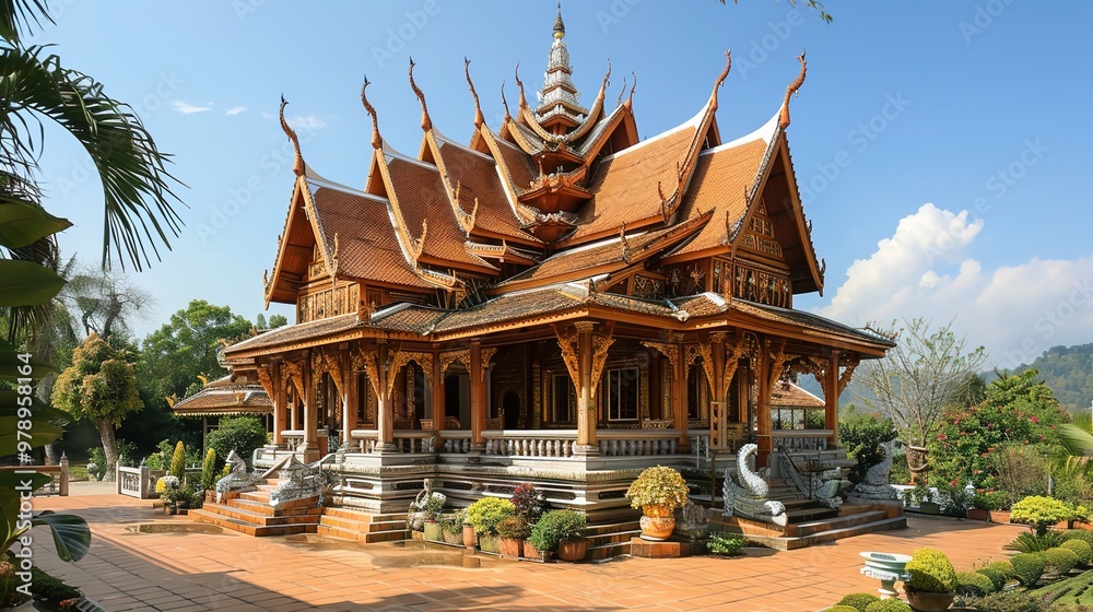 Fototapeta premium Thailand temple wallpaper