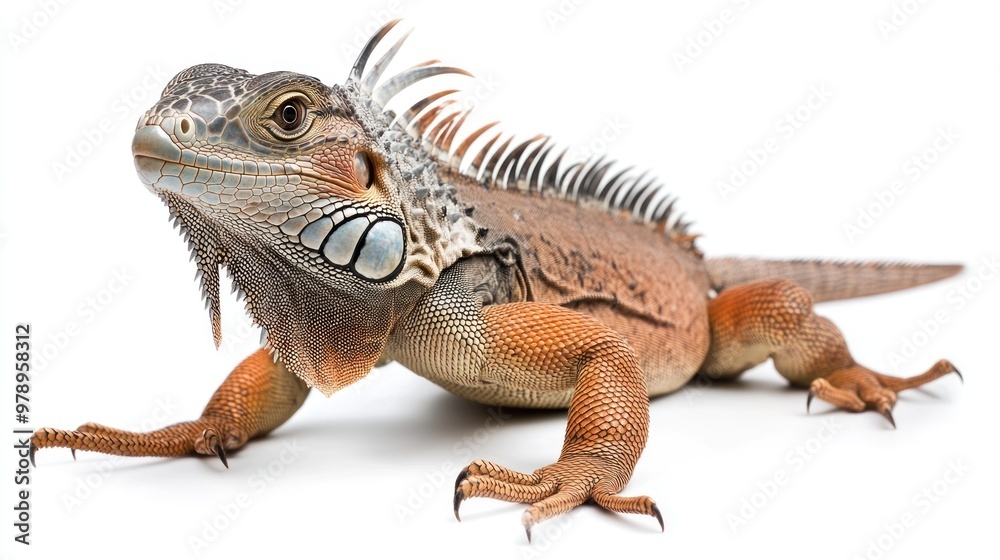 Close-up Portrait of a Red Iguana Close-up Portrait of a Red Iguana