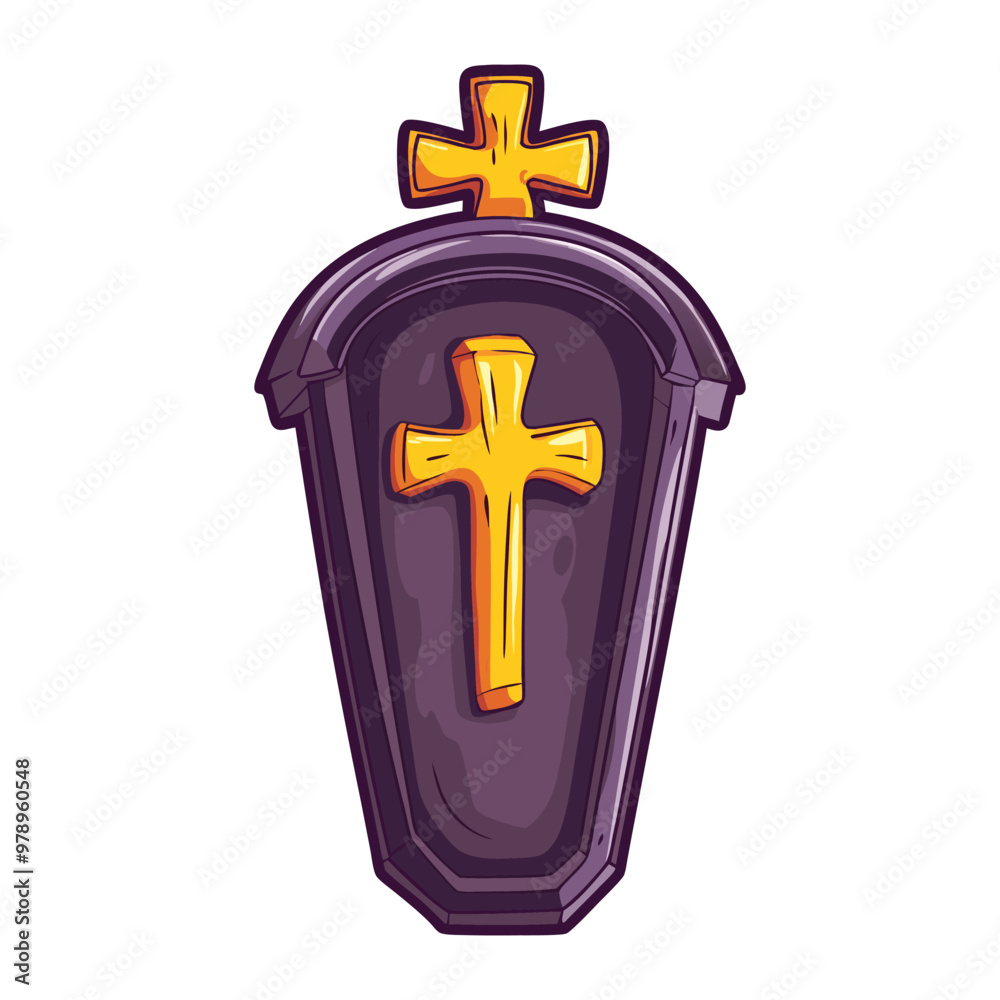 Obraz premium Coffin Halloween Vector Design Element, Halloween Coffin Vector Clipart Design.