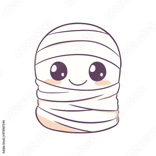 Cute Mummy, Halloween Clipart, Halloween Vector Design Element.