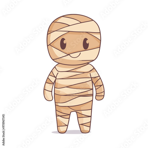 Cute Mummy, Halloween Clipart, Halloween Vector Design Element.