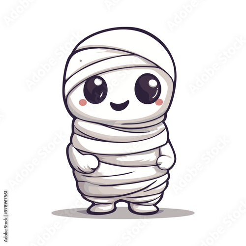 Cute Mummy, Halloween Clipart, Halloween Vector Design Element.