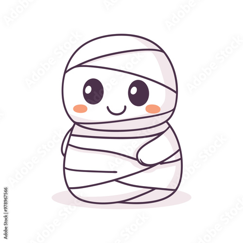 Cute Mummy, Halloween Clipart, Halloween Vector Design Element.