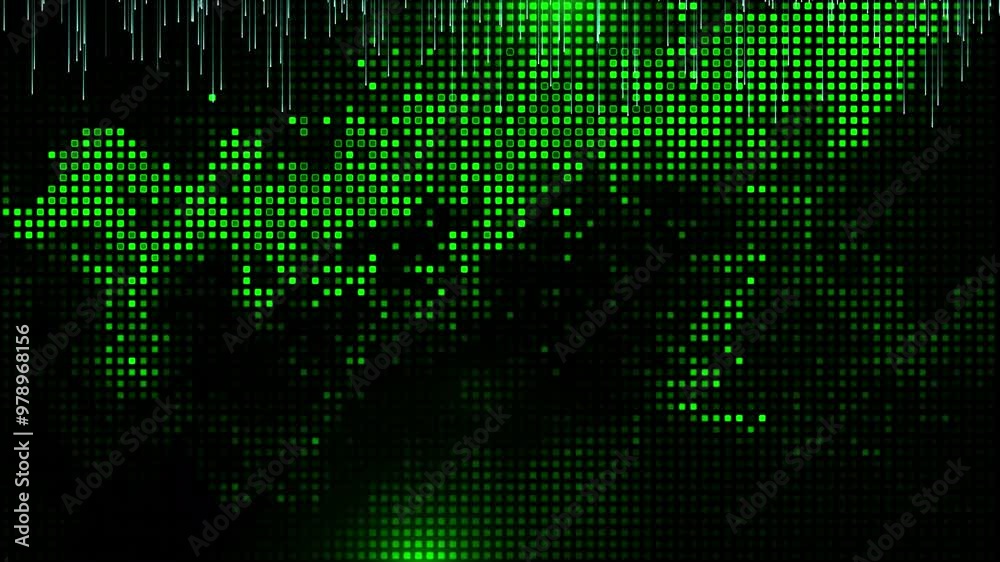 digital background with trap code particlure.